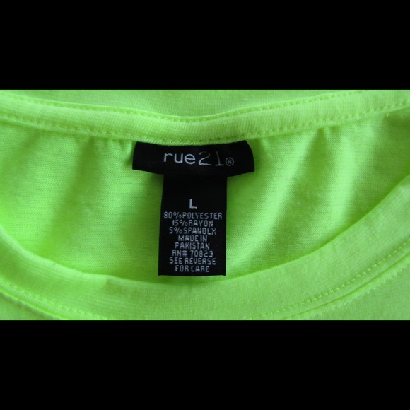 Neon Yellow Rue21 Daytona Beach T-Shirt - Picture 3 of 4